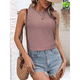thumbnail image 4 of Camisas Casuales de Verano para Mujer, con Cuello Redondo y Mangas , de Gris Rosa, Talla XXL, 4 of 7