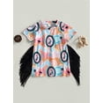 thumbnail image 2 of Faithtur Robe Western pour Bébé Fille, Manches Courtes Col Rond Imprimé Cheval/vache Robe T-Shirt, 2 of 8