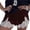 Brown*, variant on Women Silk Lace Shorts Lace Trim Satin Pettipants Elastic Waist Flowy Mini Shorts Lounge Culotte Slip Beige*