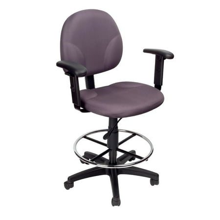 Boss Office Products Transitional Drafting STool with Adjustable Arms