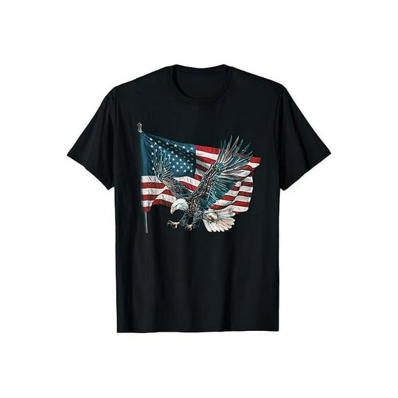 “4th of July T-Shirt for Men Women – American Eagle & Flag Patriotic Independence Day Tee”