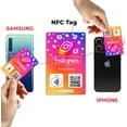 thumbnail image 3 of Étiquette Réutilisable Personnalisée-Tap/QR Carte de Révision Instagram - 1 Pack Carte de Révision Instantanée Instagram - Code QR et Cartes NFC pour Entreprise, Carte Tap, 3 of 5
