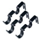 thumbnail image 2 of Negro 2 de 6 piezas de soporte de barra de cortina doble para cortinas de ventana ajustable para barra de 25,4 ,8 mm, resistente, 2 of 8
