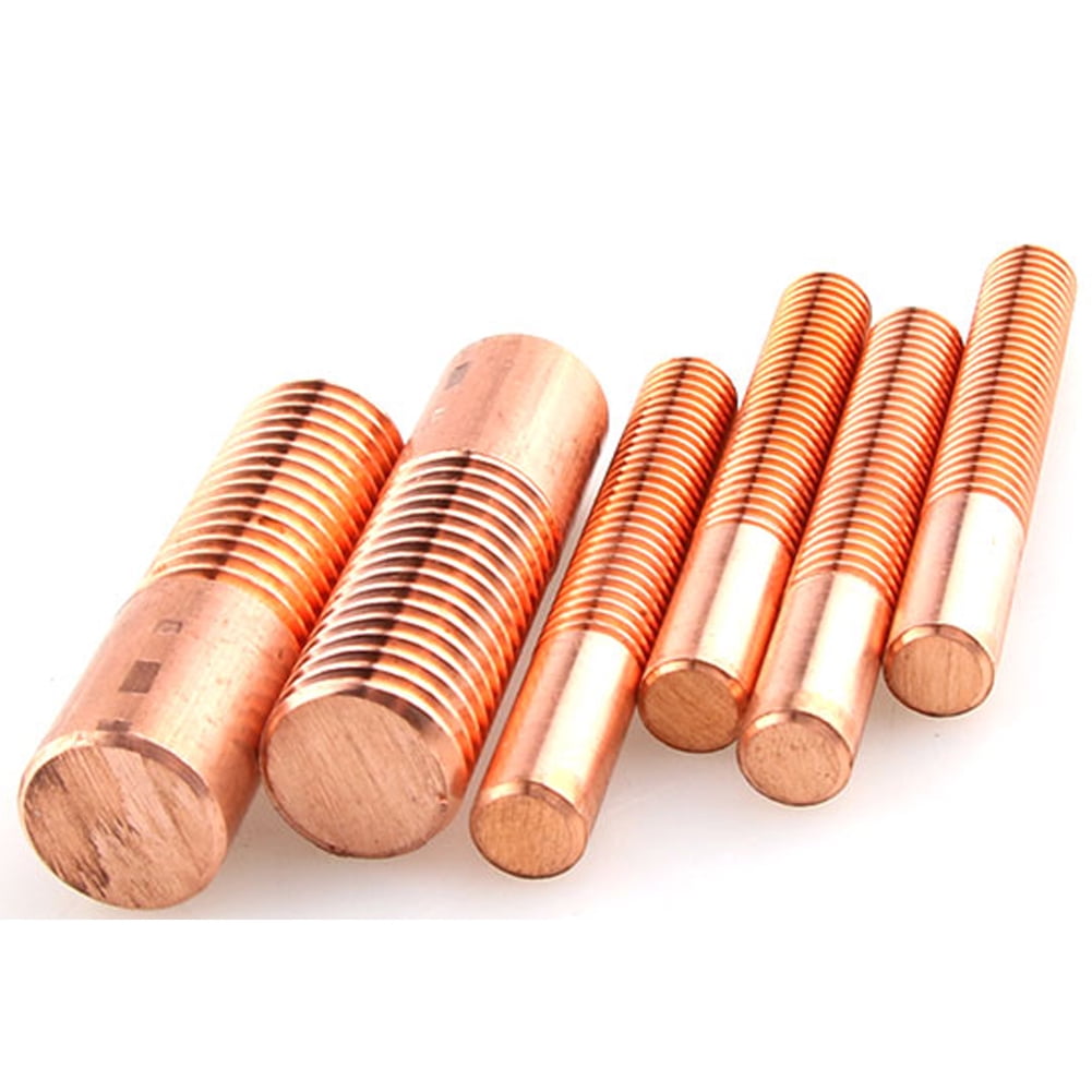 1Piece red copper threaded rod M6x30x50mm, tooth diameter: 4.5mm Shank diameter: 4.5mm.