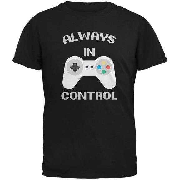 Gamer Always in Control Black Adult T-Shirt - X-Large