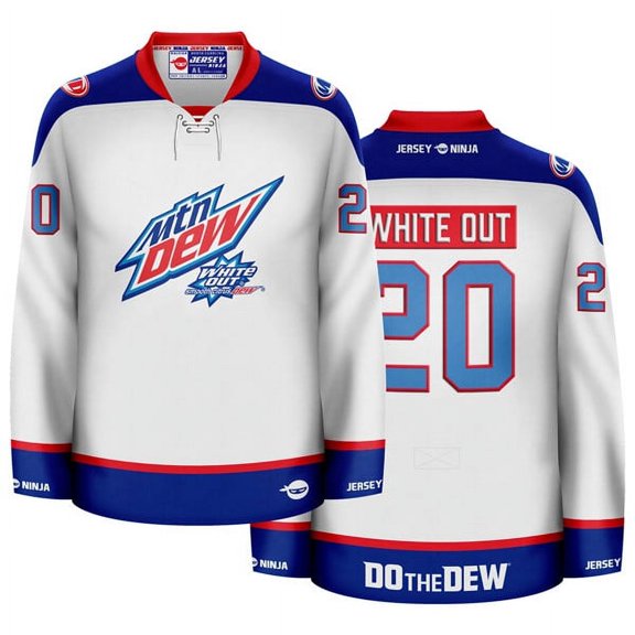 Mountain Dew White Out White Hockey Jersey