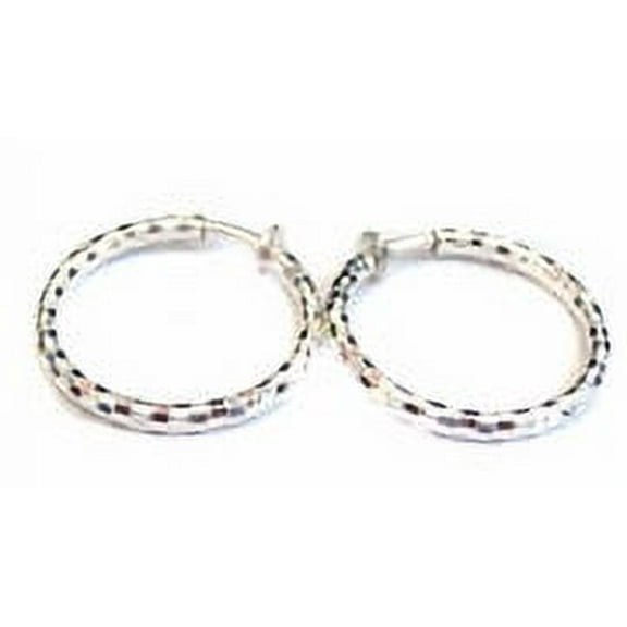 Clip-on Earrings 1 inch Shiny Round Silver Tone Hypo-allergenic Hoops