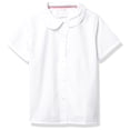 thumbnail image 1 of French Toast Blouse Moderne à Manches Courtes pour Filles Tout-Petits, Col Peter Pan, Blanc, 4T, 1 of 2