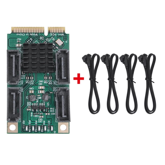 Adaptador Mini PCI-E a SATA3.0 Tarjeta expansión llave B+M 2/4 SATA 3.0 (D)