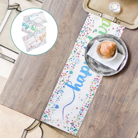 MLINS 2 Pcs Table Runner Mother 180.00X35.00X0.20CM White