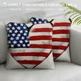 thumbnail image 3 of Chilfamy 4th of July Pillow Covers Hello America Independence Day Decorations I Love USA Memorial Day Patriotic Throw Cushion Case for Home Sofa Couch White, 3 of 5