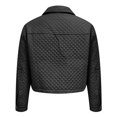 thumbnail image 5 of Pntutb Mujer Solapa Color Sólido Manga Larga Suelta Cremallera Chaqueta Corta Chaqueta Liquidación Pntutb Pntutb-480, 5 of 5