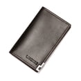 thumbnail image 1 of Cartera de hombre de PU con patrón de lichi, cartera para documentos comerciales, cartera multitarjeta, cartera vertical multifuncional para hombre, 1 of 6