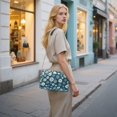 thumbnail image 7 of FORMRS Women Crossbody Purse with Chain Strap Vegan Leather Shoulder Handbag, Green Daisy Pattern, 7 of 7