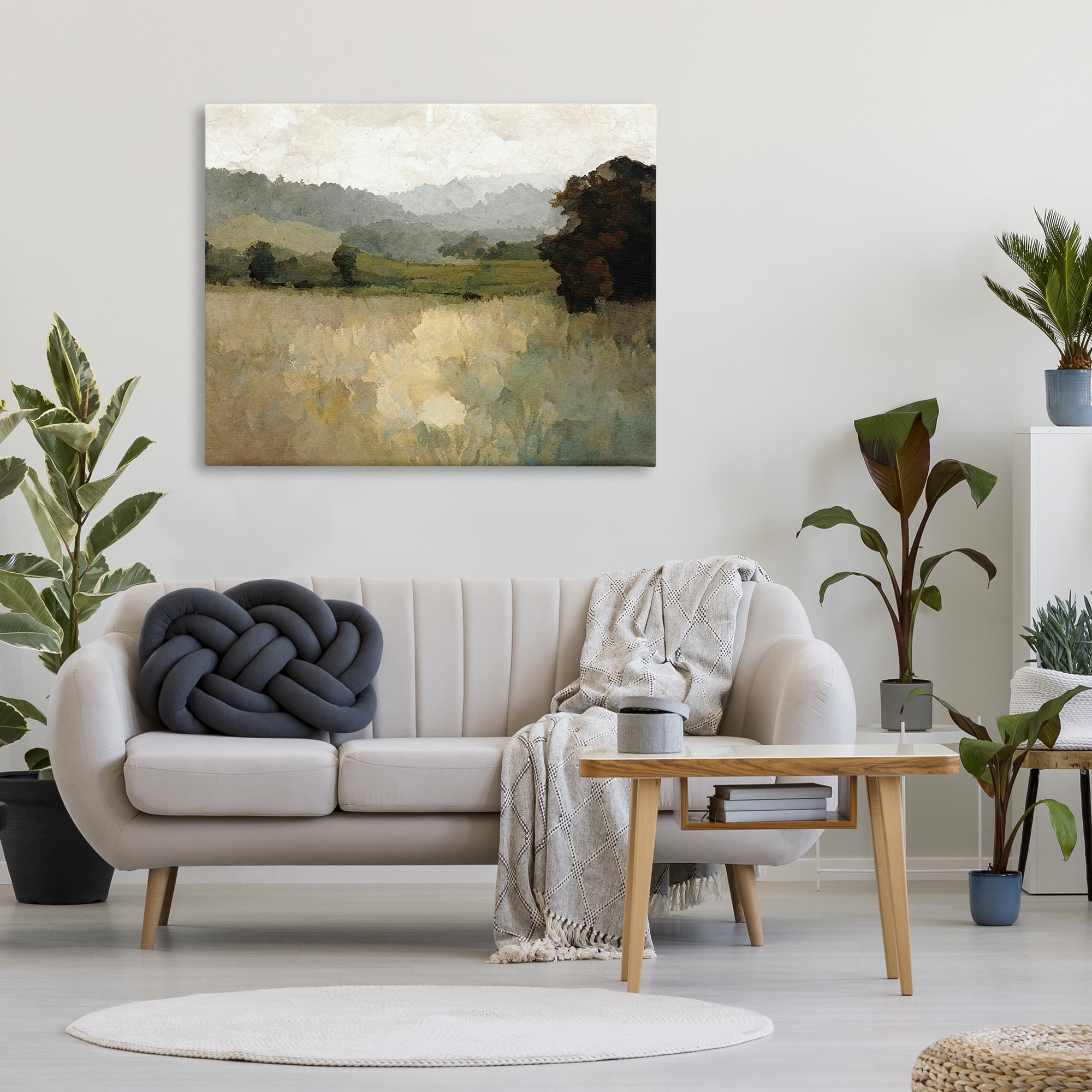 Stupell Industries Green Impressionist Scenery Landscape Painting Gallery Wrapped Canvas Art Print Wall Art, 48 x 36