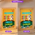 thumbnail image 2 of Back to School Bichon Frise Goodbye Kindergarten Hello 1st Grade Acrylic Plaque with Wood Photo Frame Box Bichons Dog Lovers Gifts Idea Light Box - 02011, 2 of 5