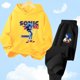 thumbnail image 3 of Conjunto de sudadera con capucha Sonic Tops, ropa para bebés de 2 a 12 años, ropa de abrigo para niños, sudadera de primavera 2024 para niñas, ropa para madres y niños, 3 of 5