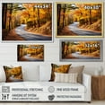 thumbnail image 4 of Designart "Scenic Route Autumn's Journey into the Forest I" Landscapes Framed Wall Art - Modern Yellow Road Hallway Framed Wall Art Decor, 4 of 6