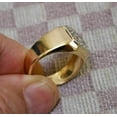 thumbnail image 3 of 2.00CT Round Cut Real Moissanite Men's Cluster Pinky Ring 14K Yellow Gold Plated, 3 of 4
