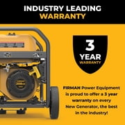 FIRMAN P03613 4550/3650W Gas Portable Generator 4550W Recoil Start 120V with CO Alert