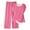 Pink a2, variant on jobturf Summer Two Piece Sets for Women Solid Lounge Set Twist Front Short Sleeve Top and Straight Leg Pants Matching Vacation Outfits S-XXL