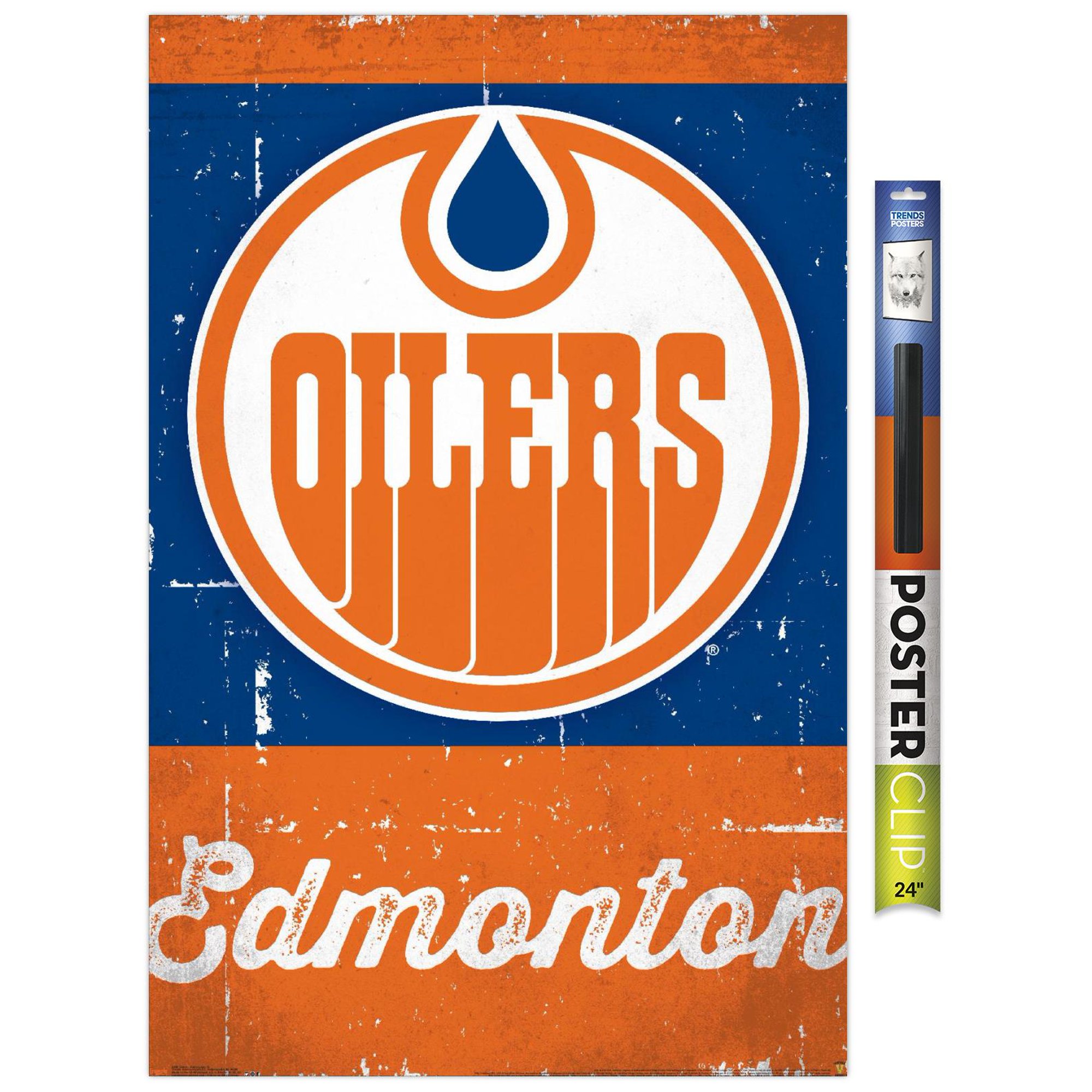NHL Edmonton Oilers - Retro Logo 13 Wall Poster, 22.375" x 34"