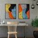 thumbnail image 3 of Injueey 2 uds pintura abstracta moda sin marco impresión arte patrón imágenes estética pared carteles decoración Interior del hogar Decoración del hogar Injueey HA010921-00, 3 of 6