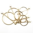 thumbnail image 2 of 10 pinzas delicadas para camisetas, botones decorativos de aleación para ropa, hebillas anudadas en las esquinas, diseño de perla de metal, doradas, tamaño 43 mm., 2 of 5