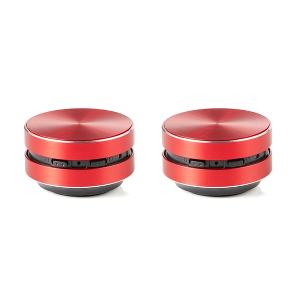 2X Altavoz Portátil Compatible de Conducción Ósea con Sonido Estéreo Altavoz Bluetooth (Rojo)
