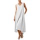 thumbnail image 1 of Vestido Corto para Mujeres Moda de Verano Sólido Cuello en V sin Mangas Bolsillo Plisado Vestido Casual Diario, 1 of 6