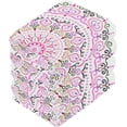 thumbnail image 2 of Coolnut 4 PCS Mandala Pink Green Washcloths, 12 X 12 Inches Cotton Wash Cloths, Highly Absorbent and Soft Face Towels for Bathroom,Gym,Hotel and Spa, 2 of 6