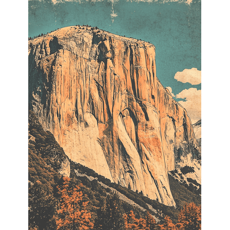 El Capitan Yosemite National Park Landscape Canvas Wall Art，Perfect for Living Room，Bedroom，Office，Dining Room，Bathroom Decor