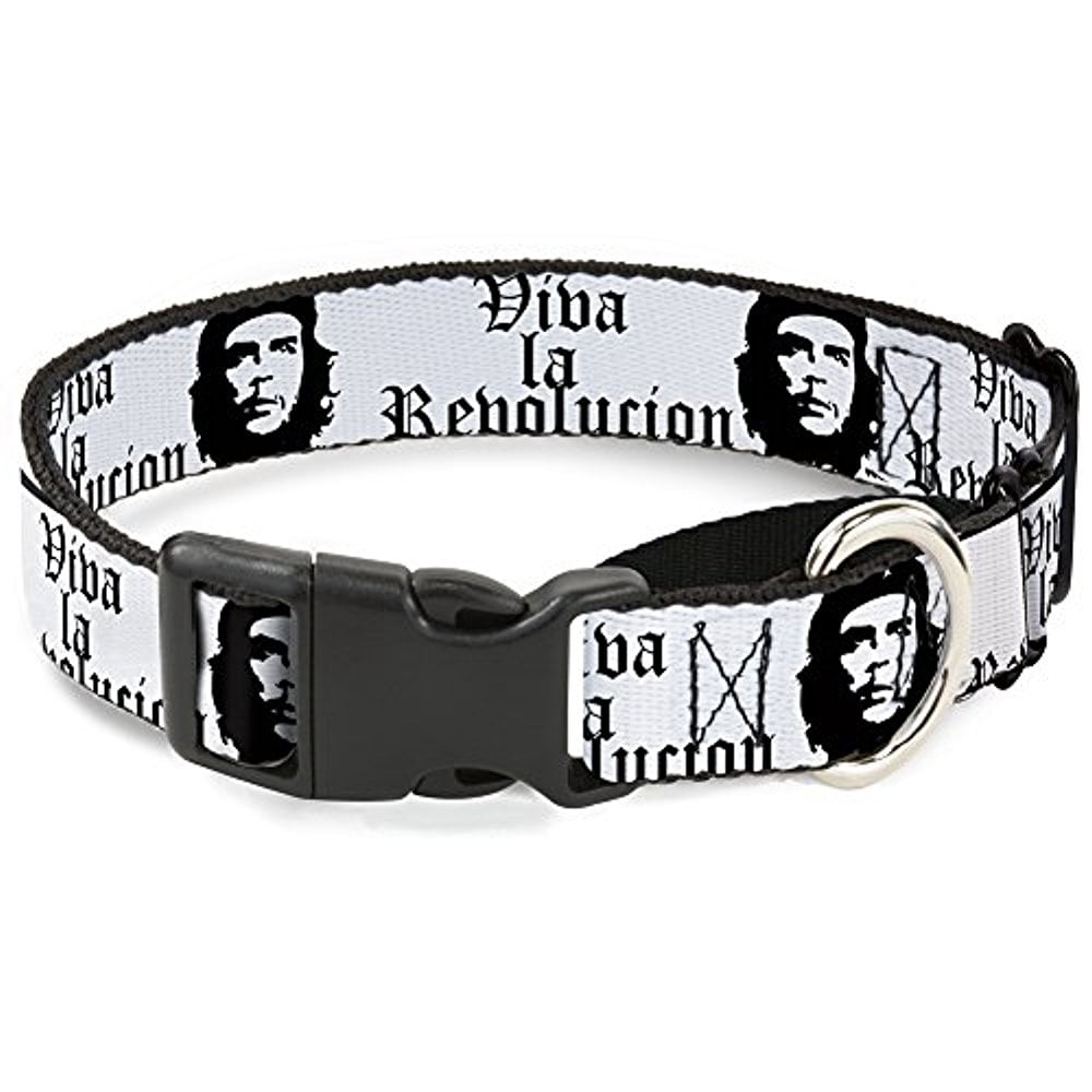 buckle-down viva la revolucion che white black martingale dog collar