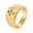 Gold, variant on Zircon Cross Ring for Men Women Stainless Steel Band Sparkling Statement Jewelry Silver Size 8