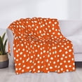 thumbnail image 3 of Fotbe Dots On Orange Background Manta de Franela con Estampado, Manta Ultrasuave para Cama, Sofá, Auto, Hipoalergénica y Antibolitas-50"x40", 3 of 6