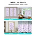 thumbnail image 6 of Window Privacy Film Purple Flowers Stained Glass Window Film Decorative Sun Block Window Cover Botanical Florals Plants Country Aesthetic Window Clings Static Sticker for Bathroom 29.5"x78.7", 6 of 7