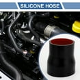 thumbnail image 2 of Unique Bargains 1 Set 70-83mm 2.76"-3.27" ID 100mm 3.94" Length 0° Black Red Car Silicone Hose with Clamps Universal, 2 of 7