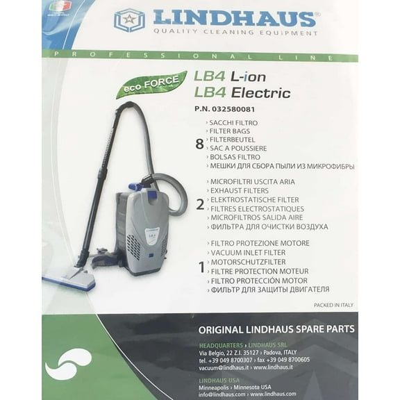 Lindhaus LB4 Bags (8 Pack)   3 Filters