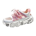 thumbnail image 1 of Zapatos vulcanizados de malla transpirable para mujer, novedad de verano 2023, zapatillas huecas de colores mezclados, zapatillas de plataforma para mujer, zapatos para mujer 39 Gao Jinjia LED, 1 of 2