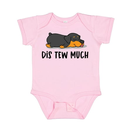 

Inktastic Napping Dis Tew Much Rottweiler Gift Baby Boy or Baby Girl Bodysuit