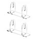 thumbnail image 1 of 2/3Pcs Clear Acrylic Fan Display Stand Handheld Folding Fan Holder Storage Rack for Home Desktop Decors and Art Exhibits, 1 of 5
