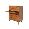 thumbnail image 3 of Benzara Mahogany Wood Multifunctional Chest-Color:Brown, 3 of 3