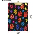 thumbnail image 3 of FMSHPON Dog Paw Print Watercolor Clipboard Hardboard Wood Nursing Clip Board and Pull for Standard A4 Letter 13x9 inches, 3 of 8