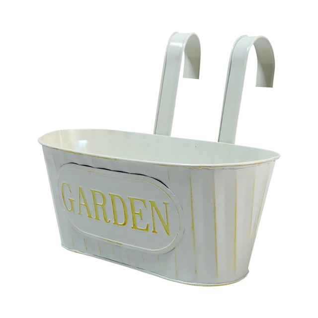 TopLLC Metal Iron Hanging Flower Pots with Detachable Hooks