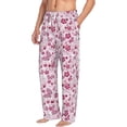 thumbnail image 2 of Uemuo Flower Butterfly Pattern Men's Wide Leg Palazzo Lounge Pants with Pockets Light Weight Loose Comfy Casual Pajama Pants-X-Large, 2 of 9