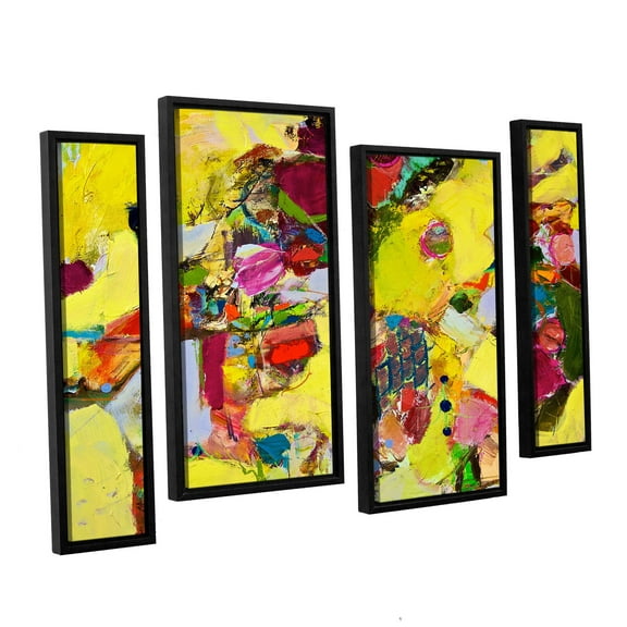 ArtWall  Allan Friedlander 'Bumble' 4 Piece Floater Framed Canvas Staggered Set