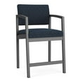 thumbnail image 1 of Lenox Steel Reception Waiting Room Healthcare Hip Chair / Charcoal Steel / Blue, 1 of 5