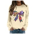 thumbnail image 2 of Women's Trendy Pullover Hoodie Letter Print Round Neck Top For Fall & Winter Color Pullover Sweatshirt Womens Junior Hoodies Teen Girls Comfortable Sweat Shirts Casual Jacket Light Hoodie Ladies, 2 of 5