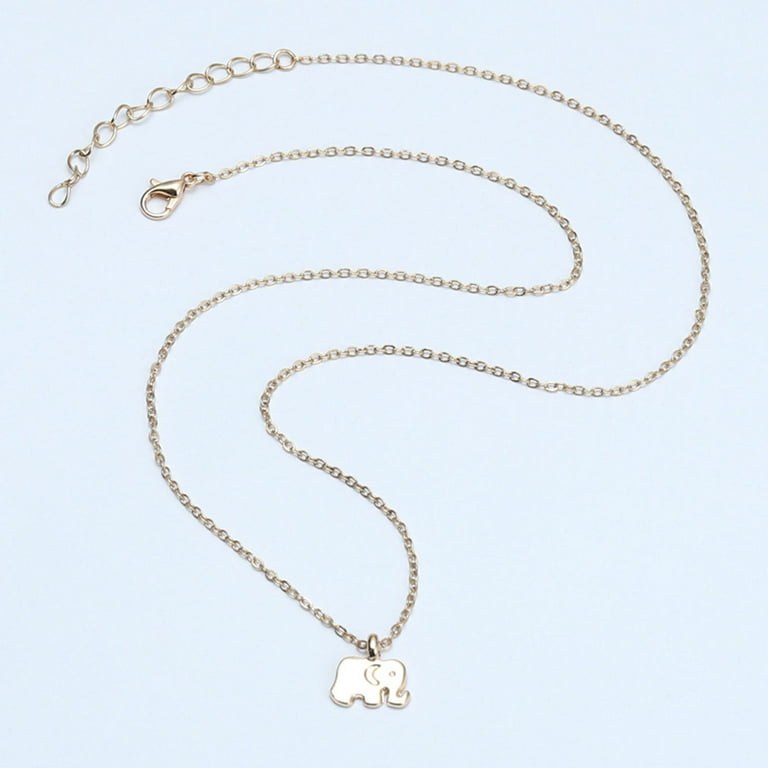 AEONSLOVE Sterling Silver Elephant Necklace Good Luck Elephant Gifts for  Women - 18 Inch Chain