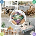 thumbnail image 4 of Colorful Spiral Pattern Square Tablecloth,Waterproof Square Table Cover,Wipeable Spillproof Washable Table Cover for Home Kitchen Party Decor 52"x52"(132x132cm), 4 of 6
